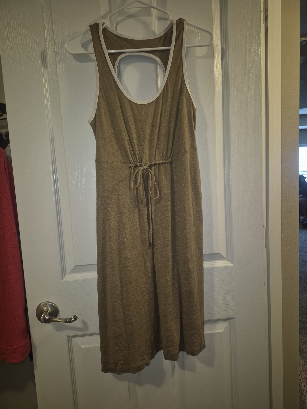Tommy Bahama Taupe Midi Sundress with Drawstring